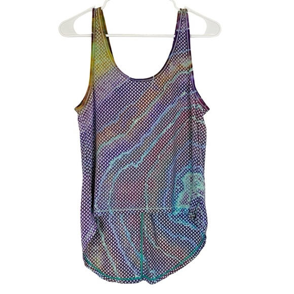 lululemon athletica Tops - Lululemon Tie Dye Tank Top Womens Size Small Scoop Back High Low Rare Limited